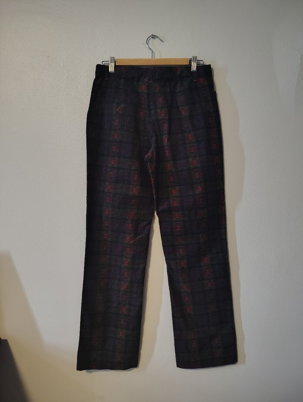 Tabi Glittered Plaid Corduroy Pants - Picture 5 of 6